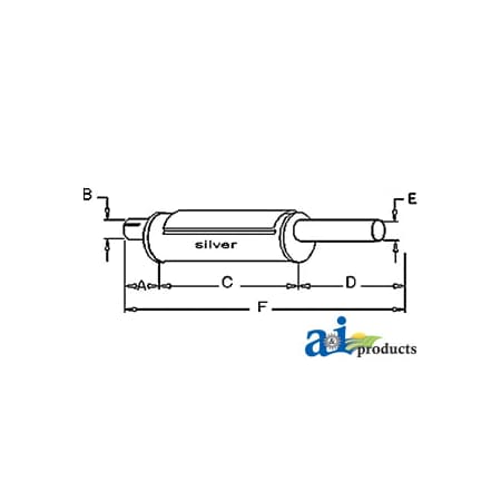 A & I Products Muffler 30.5" x7" x7" A-155981A